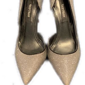 White House Black Market silver pumps